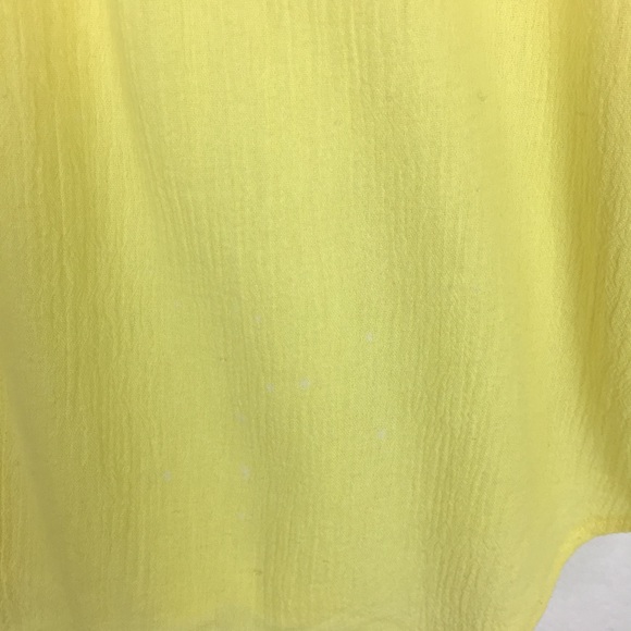 Ella Moss Yellow Gauzy Cotton Flared Sleeve Top size XS - Picture 7 of 11
